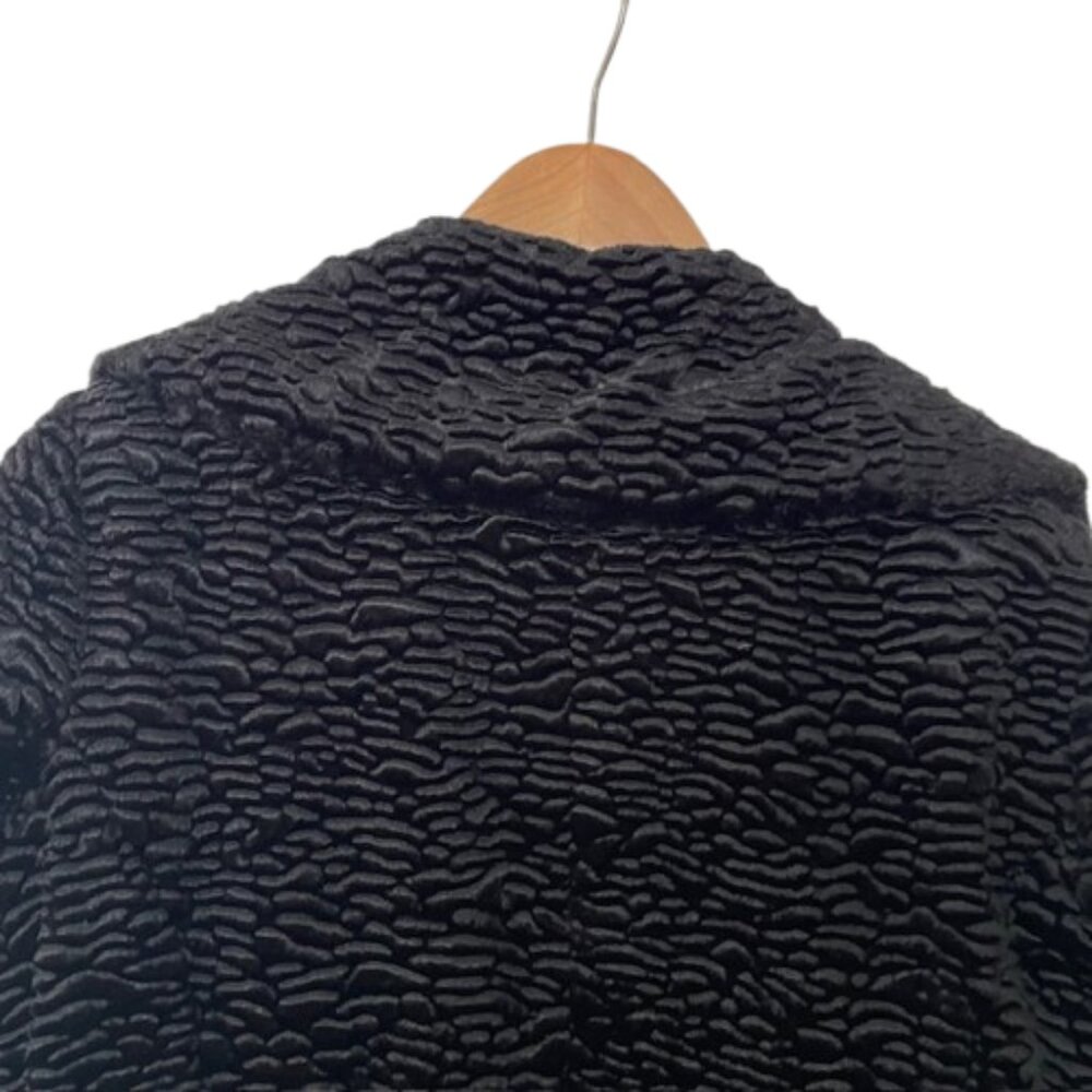 White House Black Market Faux Persian Lamb Coat Size Small - Picture 8 of 11